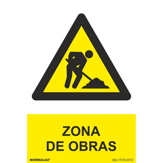 RD31035 - Señal Zona De Obras  PVC Glasspack 0.7mm 30x40 cm  con CTE, RIPCI