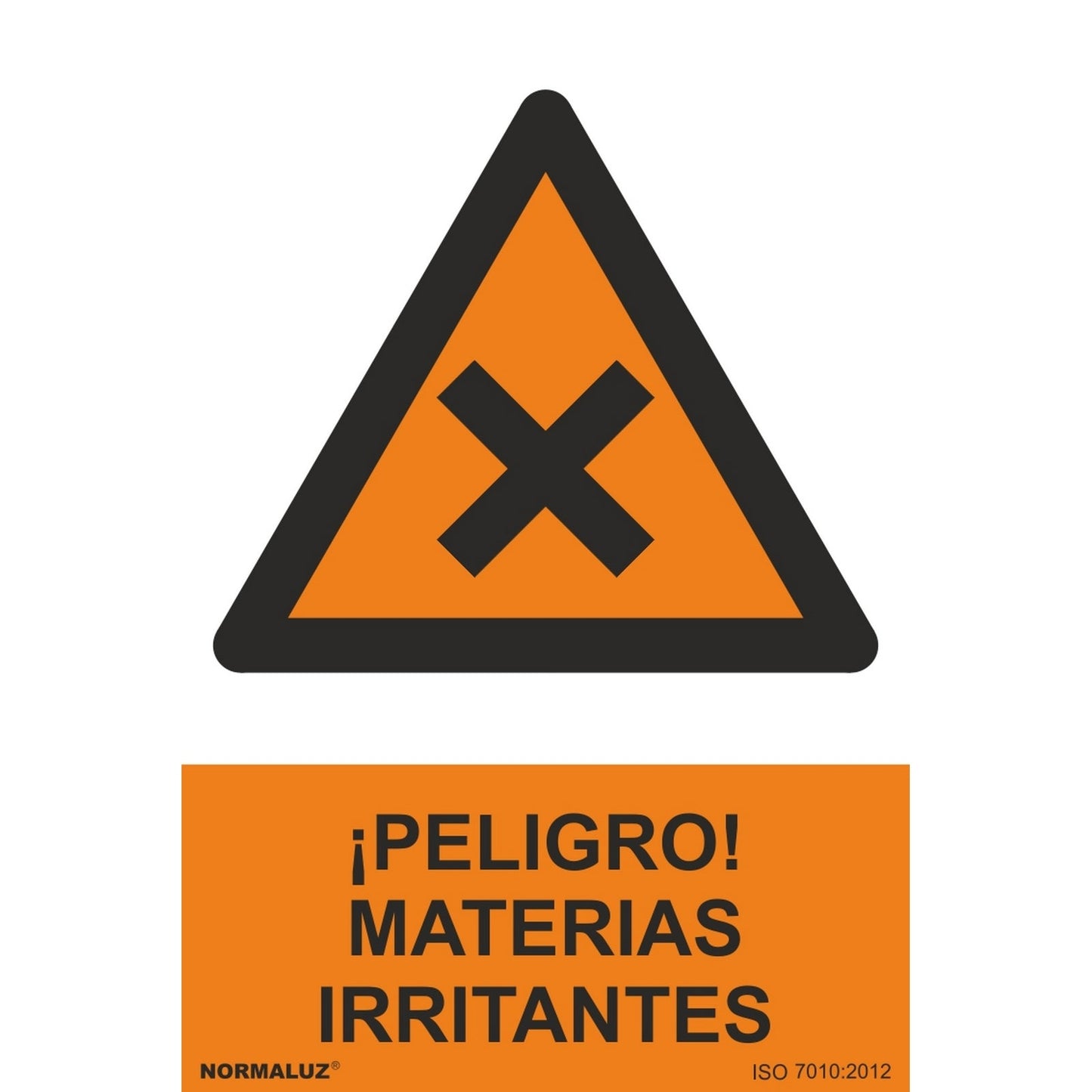 RD31041 - Señal ¡Peligro! Materias Irritantes  PVC Glasspack 0.7mm 30x40 cm  con CTE, RIPCI