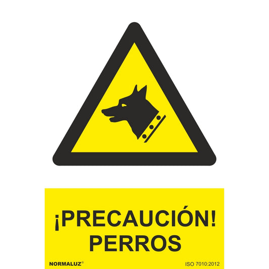 RD30943 - Señal ¡Precaución! Perros Aluminio 0.5mm 21x30 cm con CTE, RIPCI