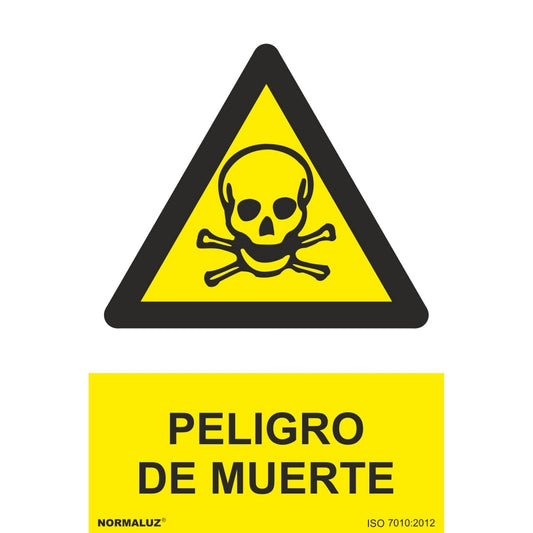 RD31054 - Señal Peligro Muerte  PVC Glasspack 0.7mm 30x40 cm  con CTE, RIPCI