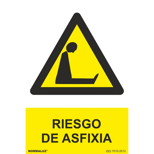 RD31058 - Señal Riesgo De Asfixia  PVC Glasspack 0.7mm 30x40 cm  con CTE, RIPCI