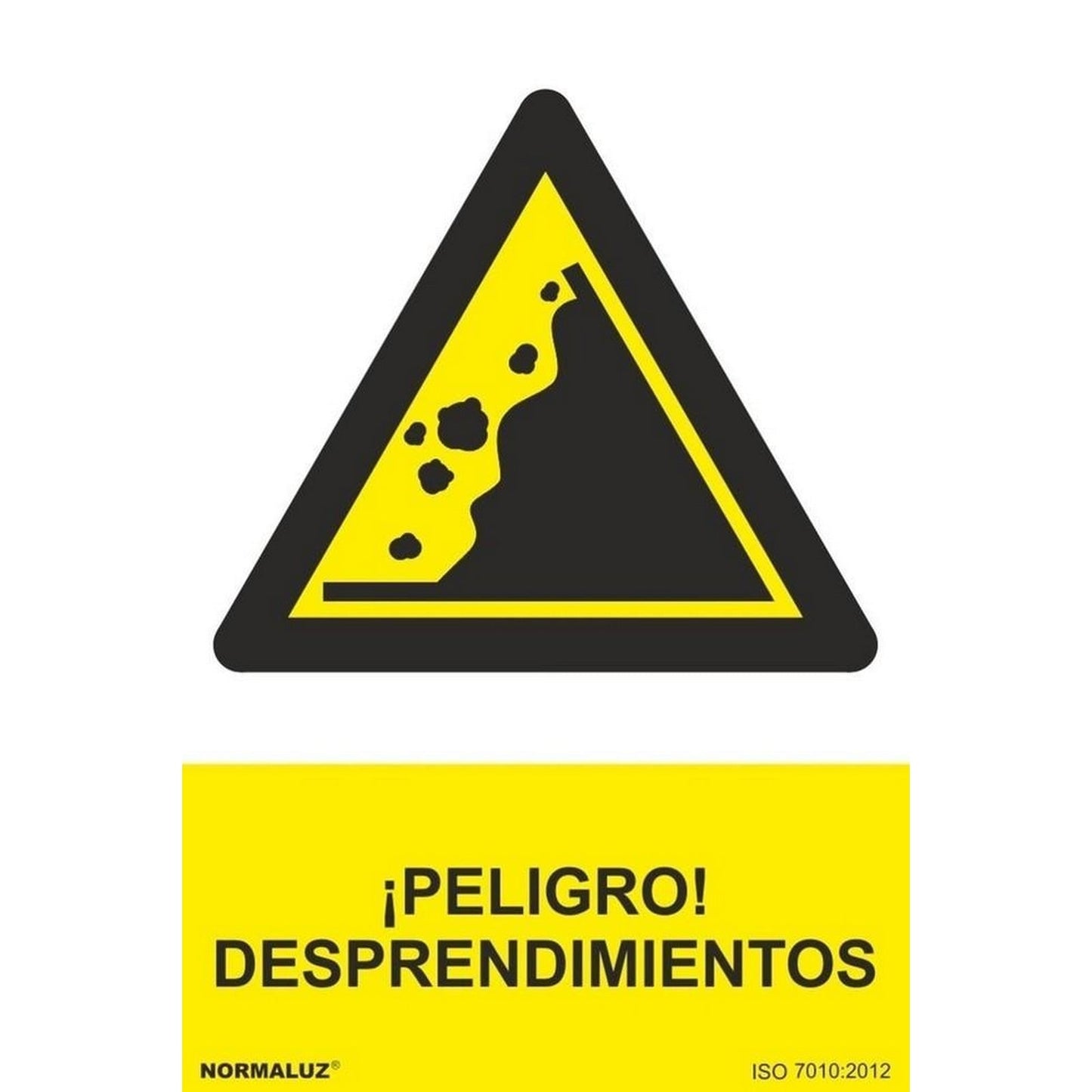 RD31065 - Señal ¡Peligro! Desprendimientos  PVC Glasspack 0.7mm 30x40 cm  con CTE, RIPCI