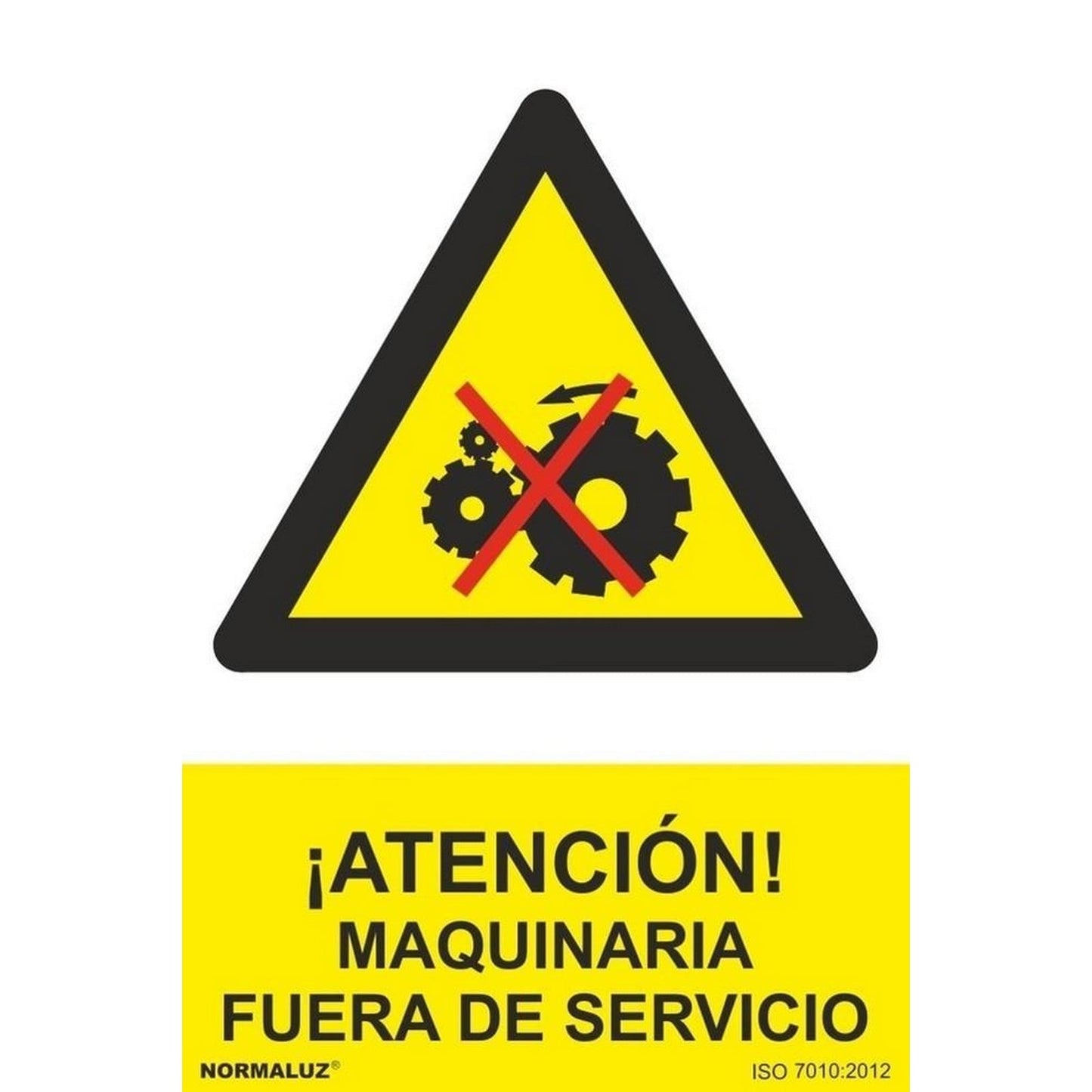 RD30967 - Señal ¡Atención! Maquinaria Fuera De Servicio Aluminio 0.5mm 21x30 cm con CTE, RIPCI