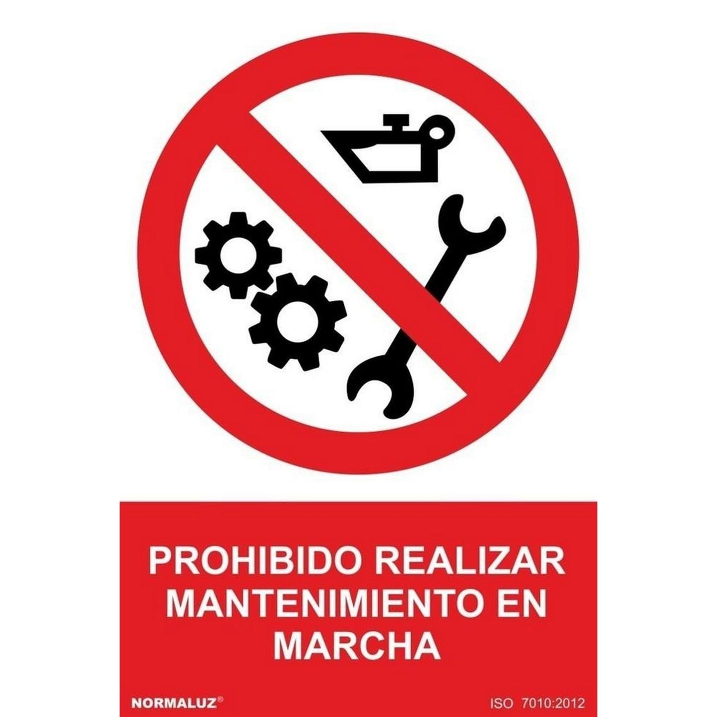 RD40022 - Señal Prohibido Realizar Mantenimiento En Marcha  PVC Glasspack 0.7mm 21x30 cm con CTE, RIPCI