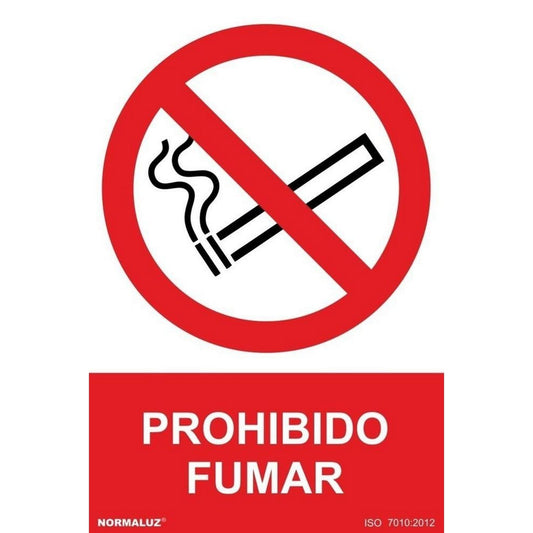 RD40600 - Señal Adhesiva Prohibido Fumar Adhesivo de Vinilo 20x30 cm con CTE, RIPCI