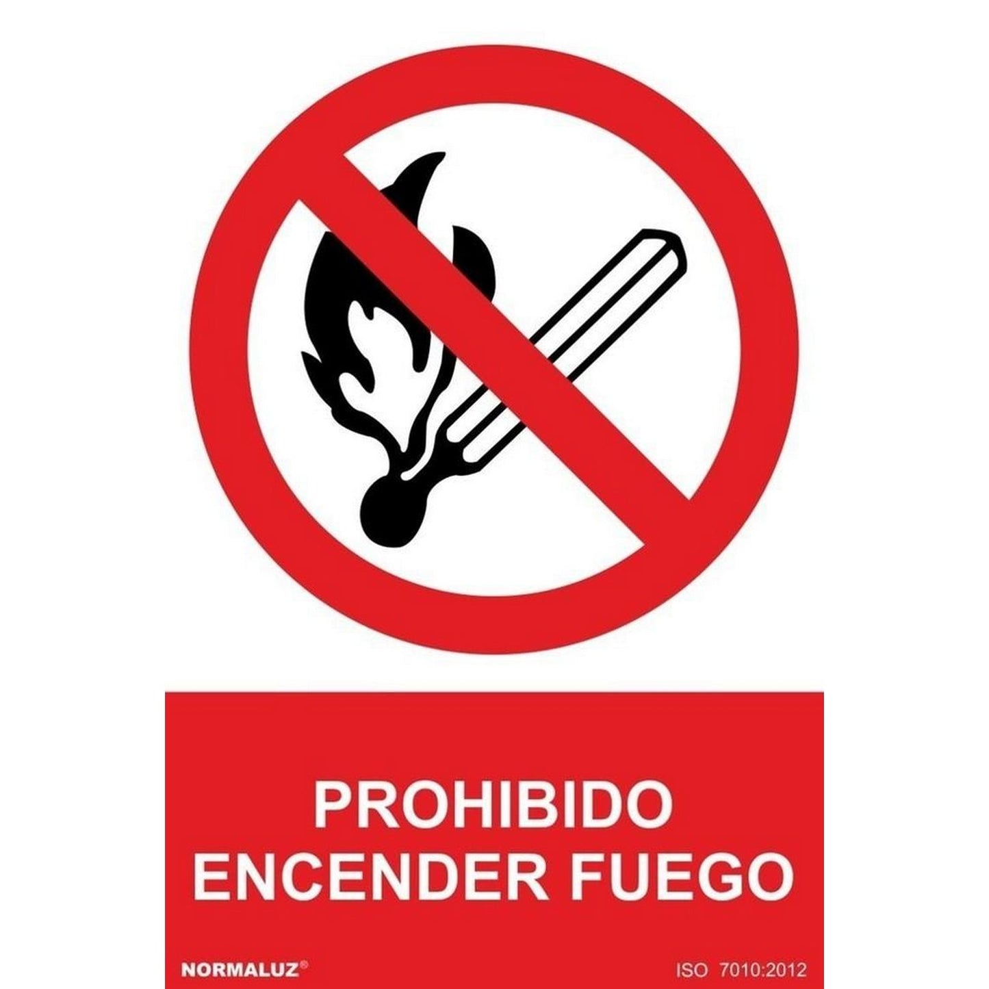 RD40601 - Señal Adhesiva Prohibido Encender Fuego Adhesivo de Vinilo 20x30 cm con CTE, RIPCI