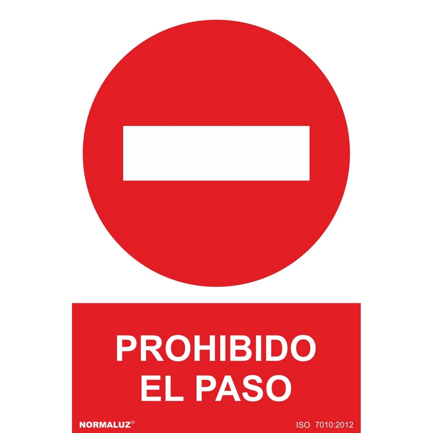 RD40017 - Señal Prohibido El Paso  PVC Glasspack 0.7mm 21x30 cm con CTE, RIPCI