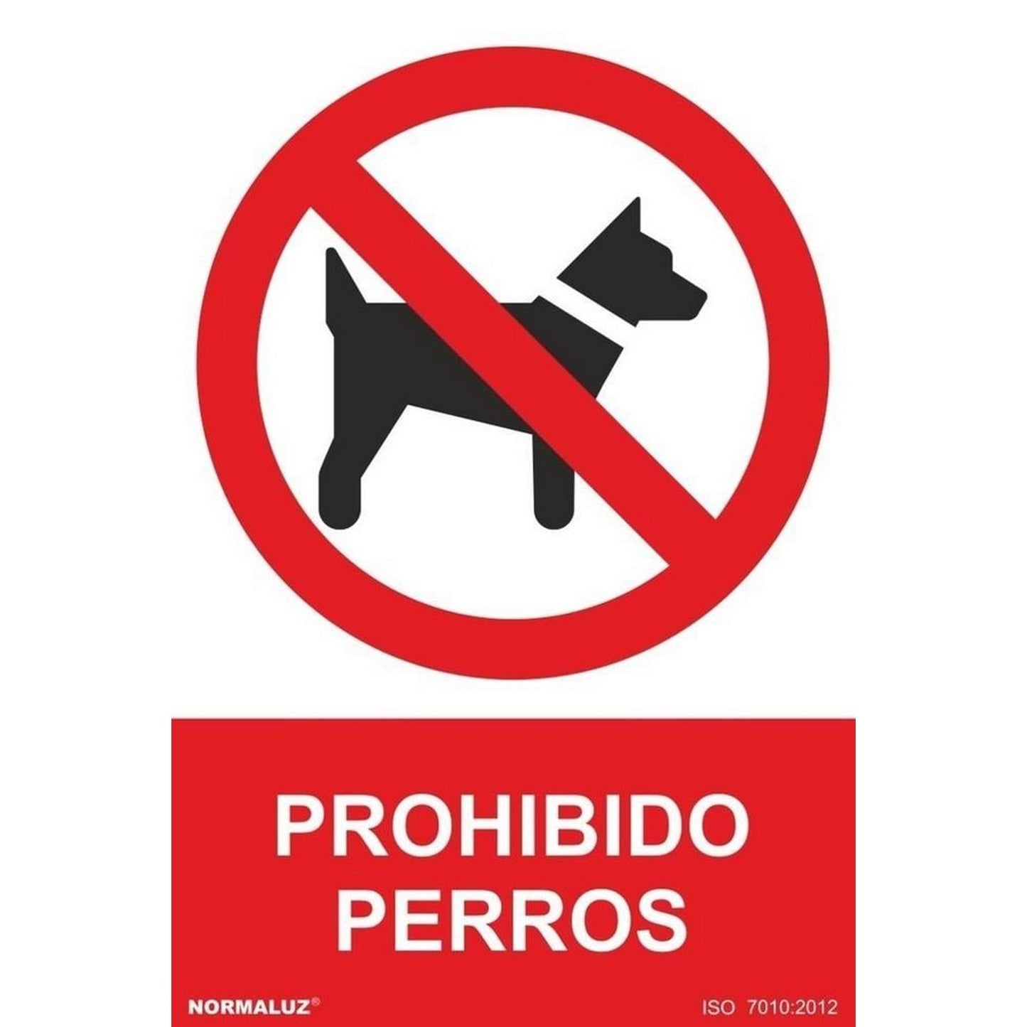 RD40633 - Señal Adhesiva Prohibido Perros  Adhesivo de Vinilo 20x30 cm con CTE, RIPCI