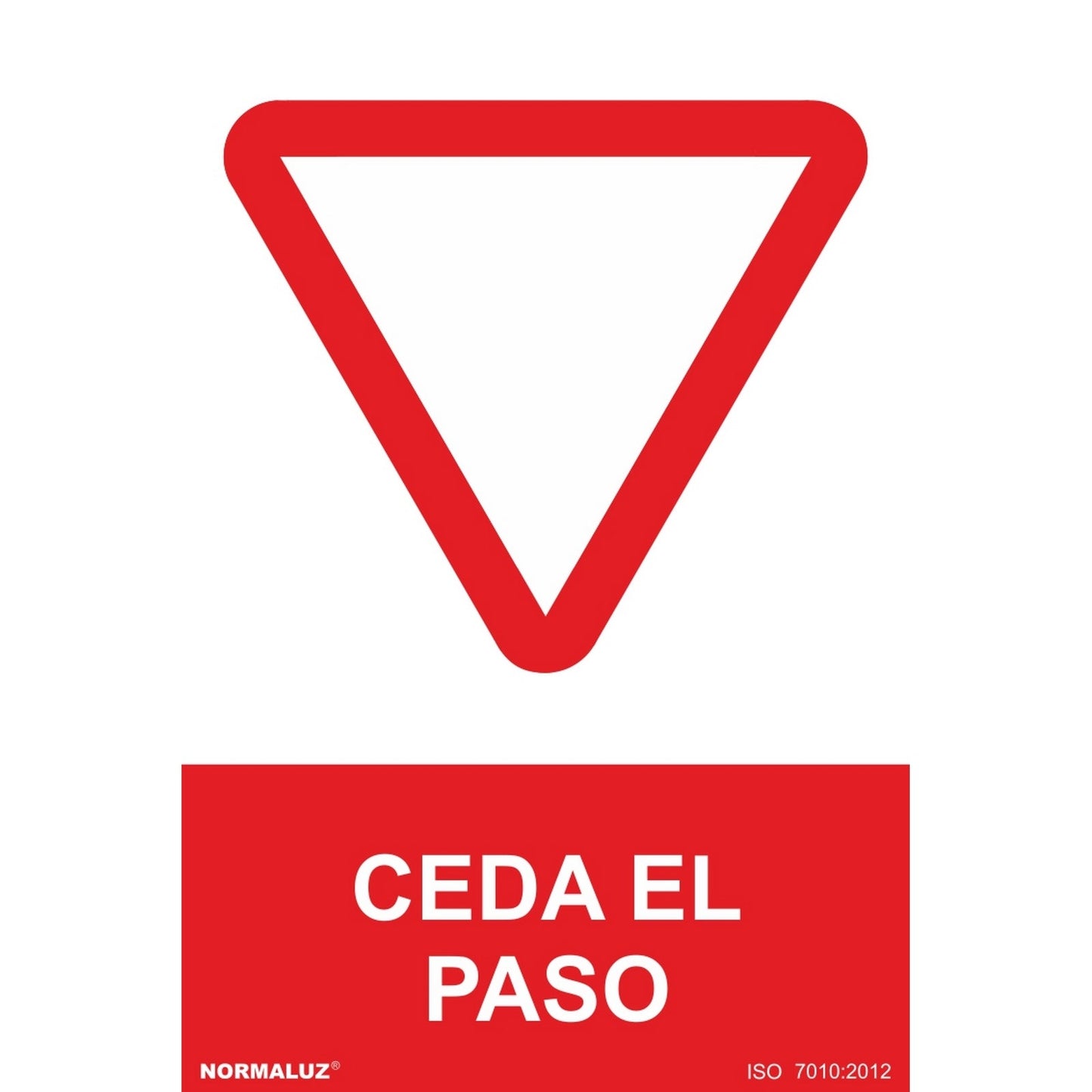 RD40961 - Señal Ceda El Paso  Aluminio 0.5mm 21x30 cm con CTE, RIPCI