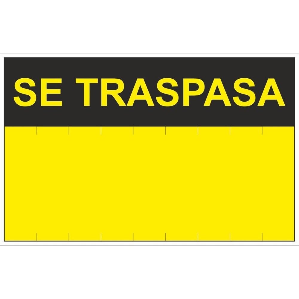 RD50402 - Cartel Se Transpasa PVC Glasspack 0.4mm 35x45 cm  con CTE, RIPCI