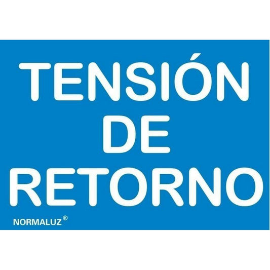 RD6D912 - Señal Tensión de Retorno PVC Glasspack 0.7mm 10,5x7,4 cm con CTE, RIPCI