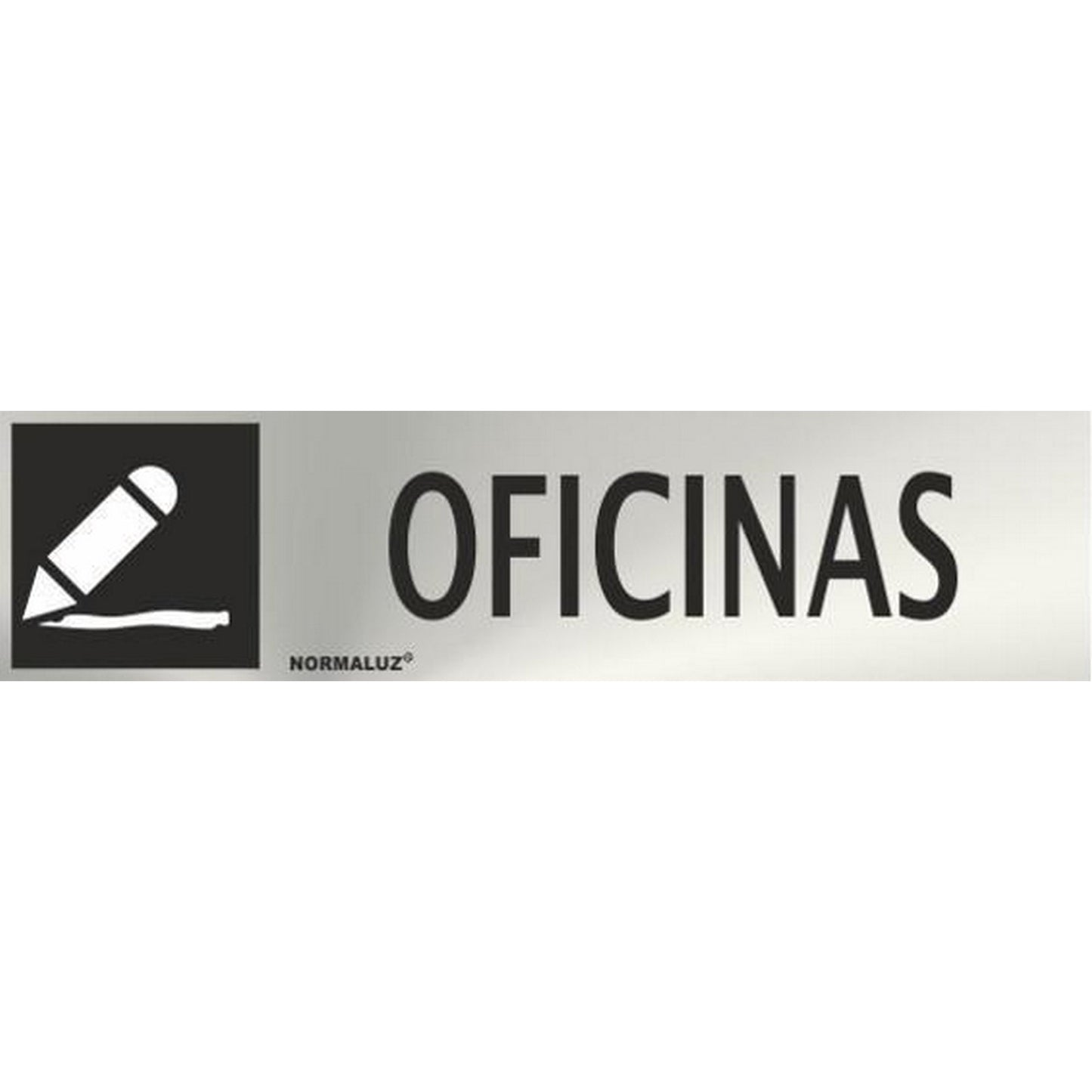 RD707042 - Señal Adhesiva Oficinas Acero inoxidable Adhesivo 0.8mm 5x20 cm con CTE, RIPCI