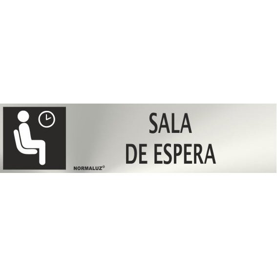 RD707048 - Señal Adhesiva Sala De Espera Acero inoxidable Adhesivo 0.8mm 5x20 cm con CTE, RIPCI