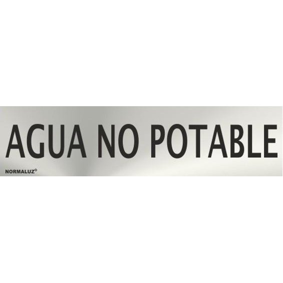 RD707063 - Señal Adhesiva Agua No Potable Acero inoxidable Adhesivo 0.8mm 5x20 cm con CTE, RIPCI