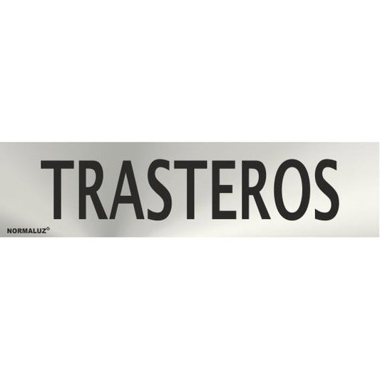 RD707125 - Señal Adhesiva Trasteros Acero inoxidable Adhesivo 0.8mm 5x20 cm con CTE, RIPCI