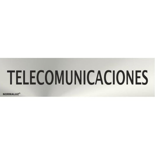 RD707135 - Señal Adhesiva Telecomunicaciones Acero inoxidable Adhesivo 0.8mm 5x20 cm con CTE, RIPCI